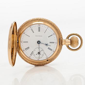 Waltham, pocket watch, hunter, 56.5 mm.