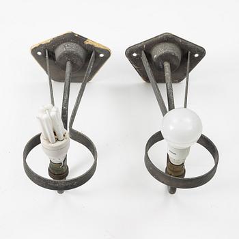 Vägglampor, ett par, Swedish Modern, ASEA, 1900-talets mitt.