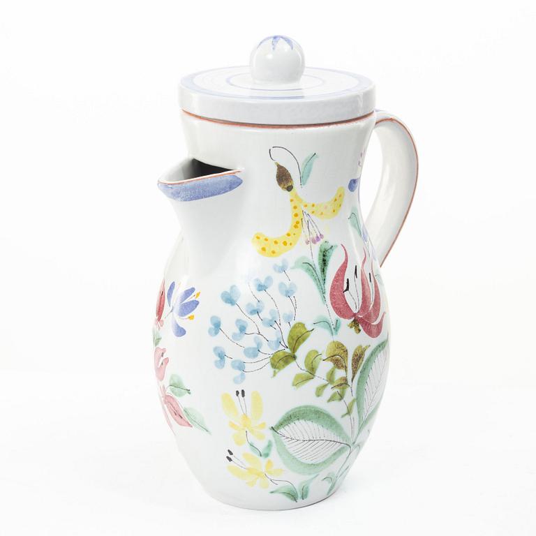 Stig Lindberg, a lidded jug, faience, Gustavsberg Studio.