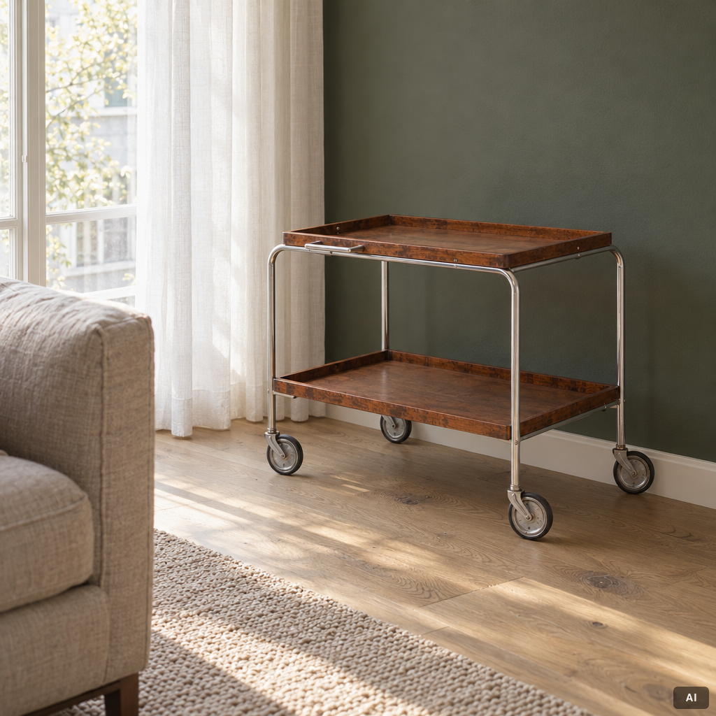 Serving trolley, Functionalist, 1930s.