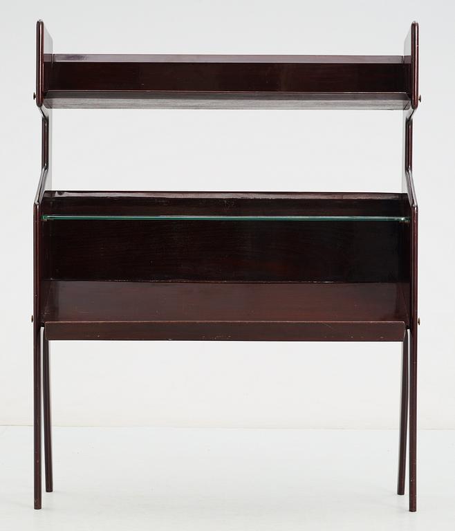 An Italian dark stained wood book case, possibly by Ico Parisi, 1950's.