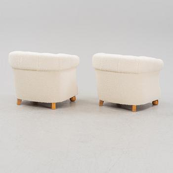 Fåtöljer, ett par, Swedish Modern, 1940/50-tal.