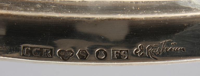 BRICKA, silver, Eric Råström, 1956. Vikt 1500 gram.
