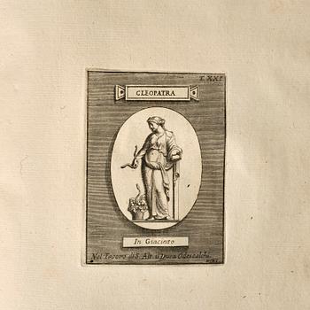 Drottning Kristinas samling av antika kameer och graverade ädelstenar, 1751-52.