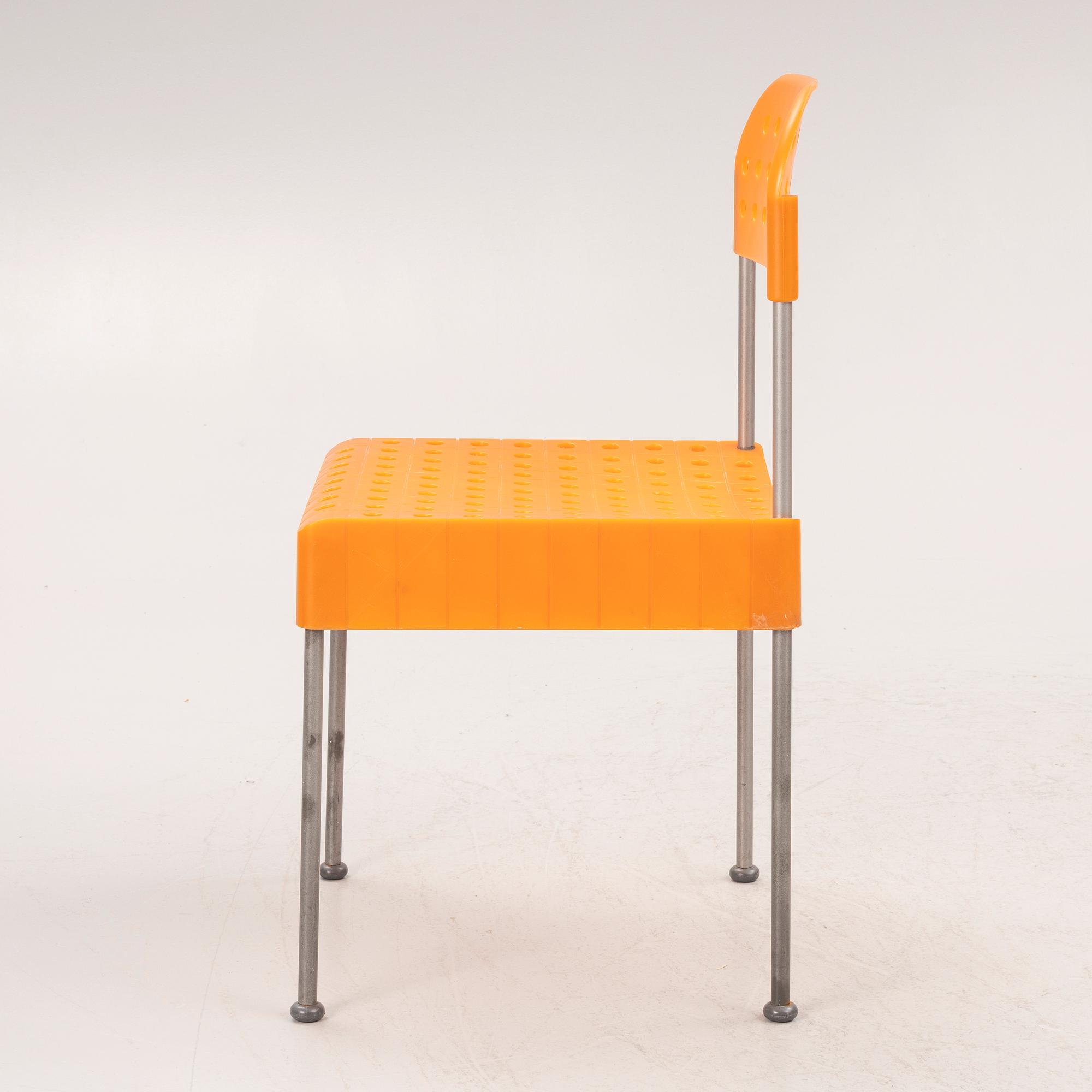 Enzo Mari, stolar, 4 st, "Box chair", Anonima Castelli, Italien, 1990-tal.