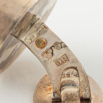 Lars Arby, fyra par manschettknappar, sterlingsilver och silver, Göteborg  bland annat 1964 och 1973.