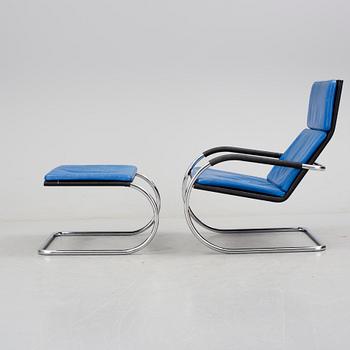 An armchair and stool by Tecta, 1970-/80s.