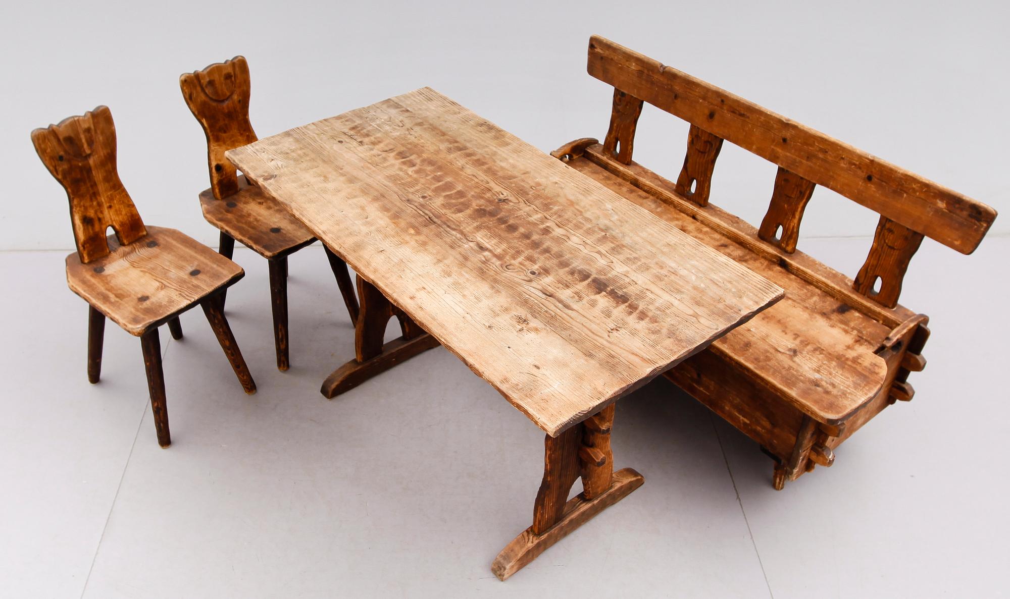 SITTGRUPP, 4 delar, allmoge, 1800-talets första.