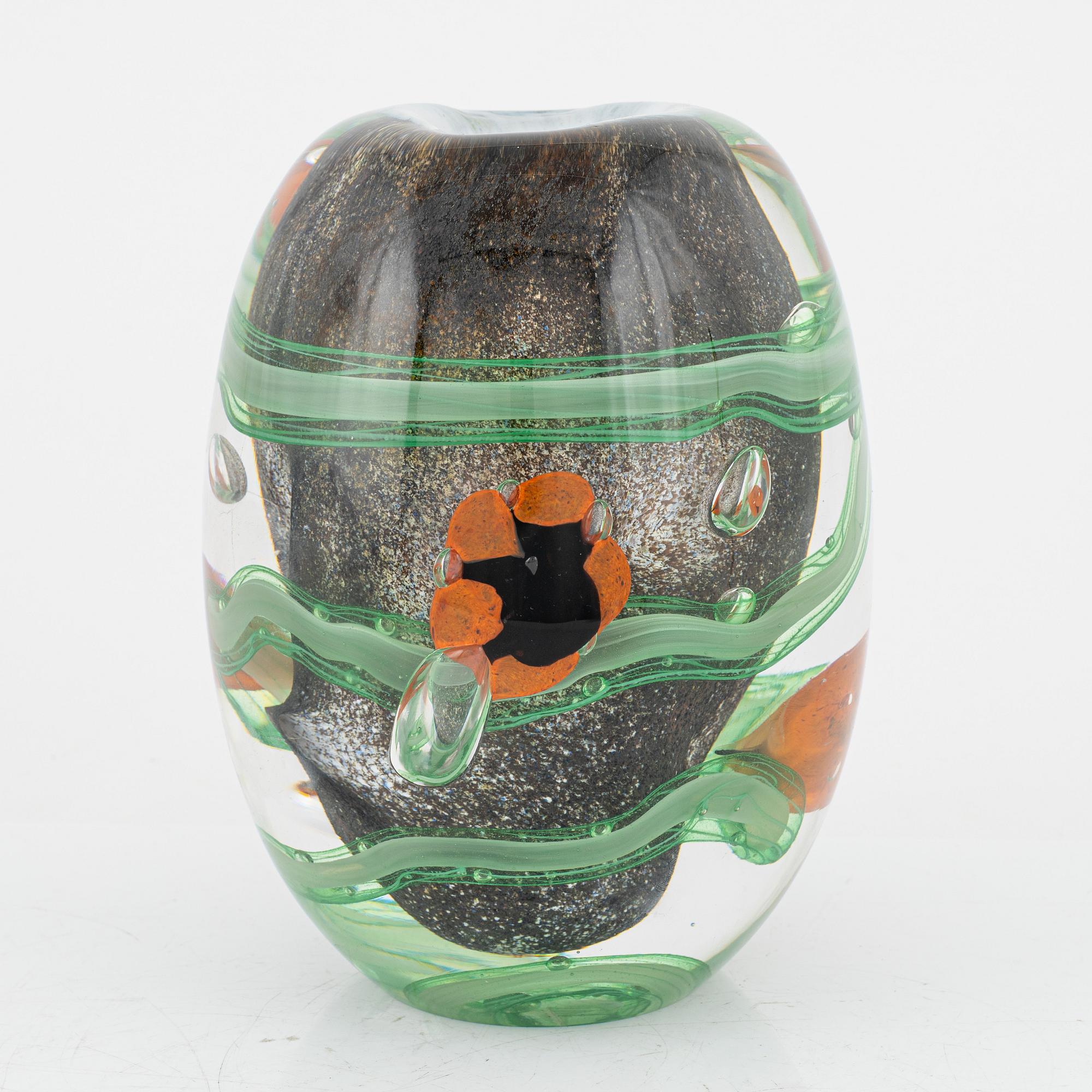 Monica Backström, a vase, numbered 98/500, Kosta Boda.