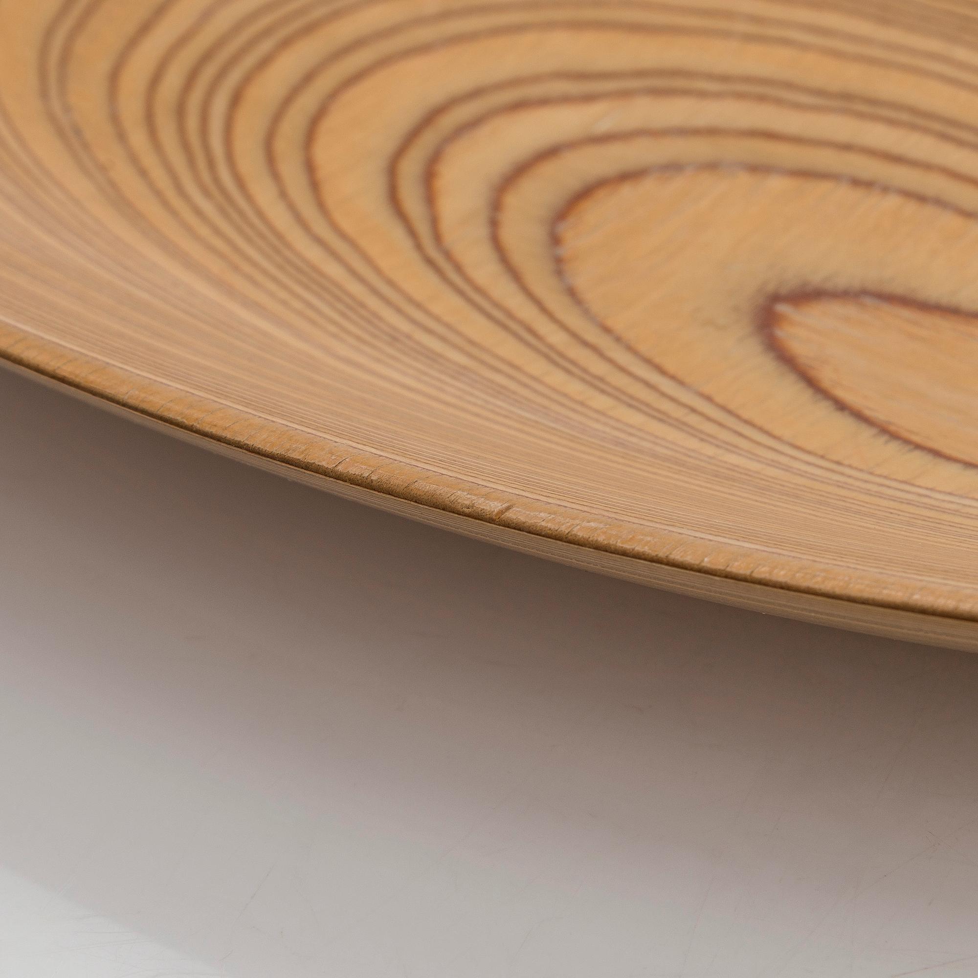 Tapio Wirkkala, A plywood dish signed TW.
