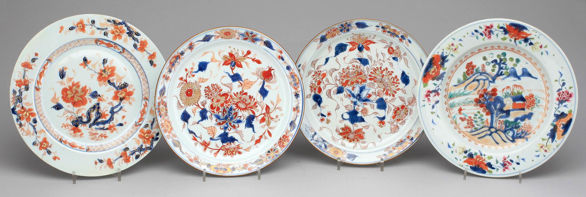 TALLRIKAR, 8 st, porslin, Kina, Qianlong, 1700-tal.