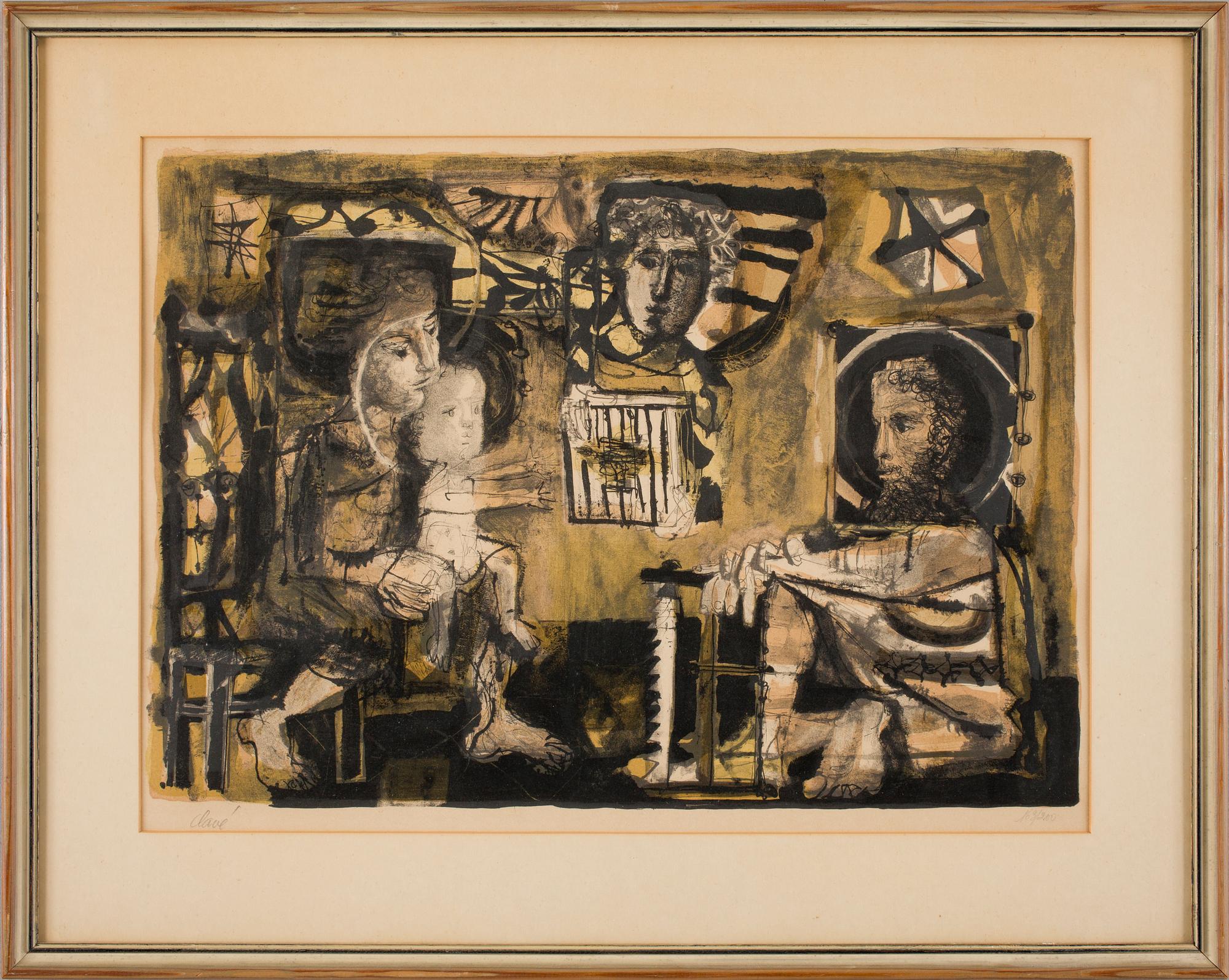 ANTONI CLAVÉ, litografi. Sign o numr 163/200.