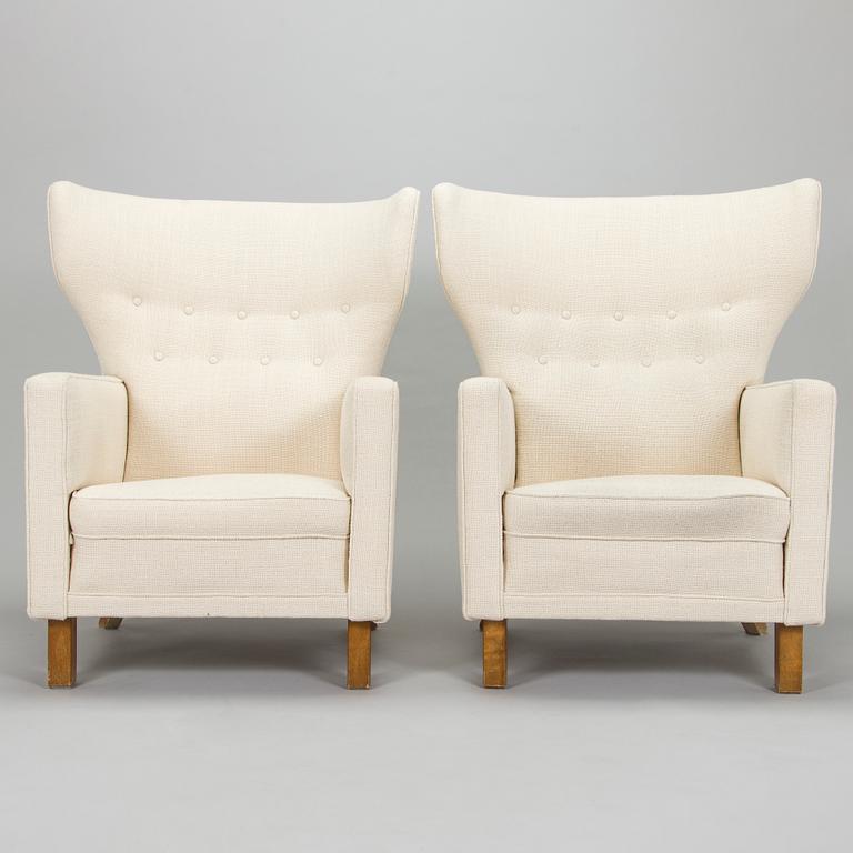 A pair of mid-20th century 'Mexico' armchairs for Paul Boman Ltd.