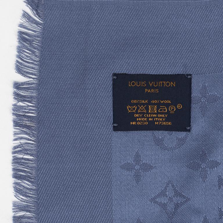 Louis Vuitton, a monogram silk and wool mix shawl.