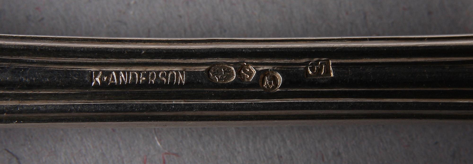 BESTICKSERVIS, 123 delar, silver, rokokostil, K. Anderson, Stockholm 1900-talets första hälft.