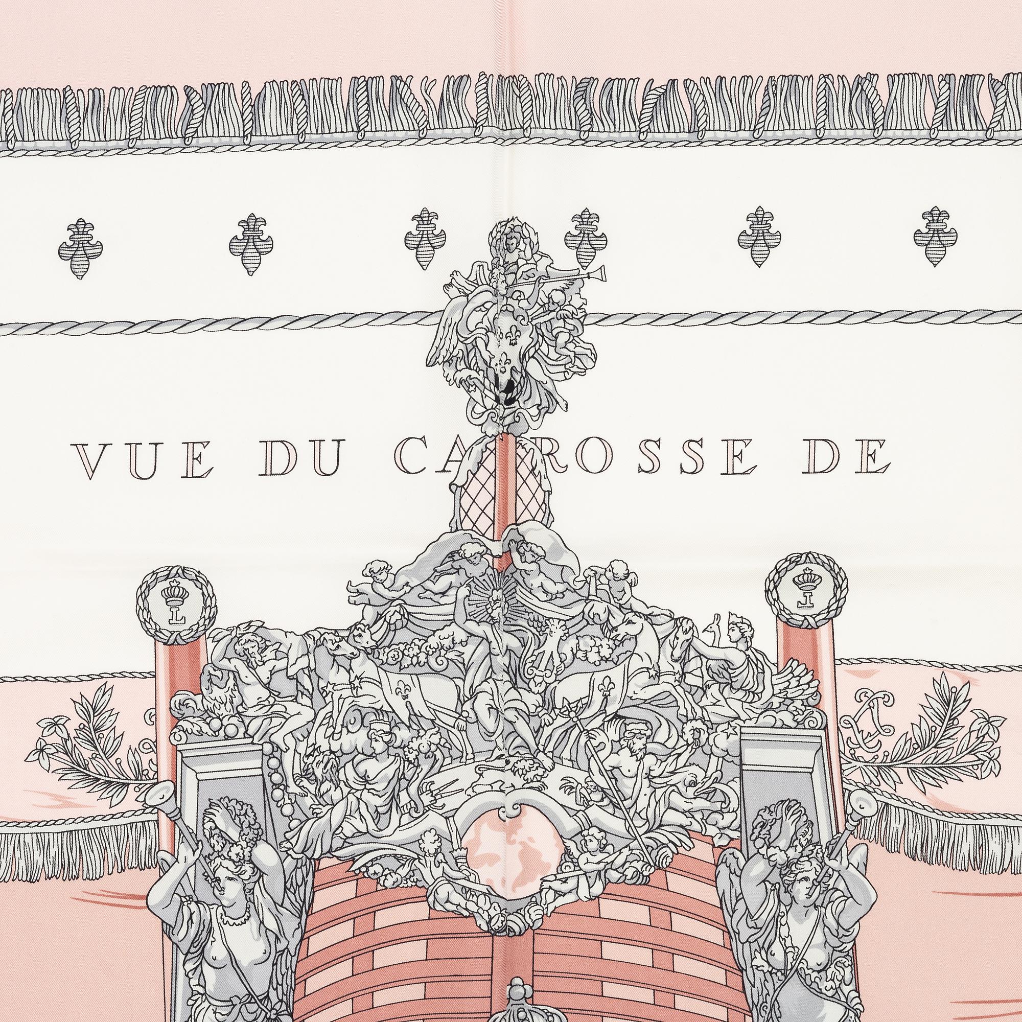 Hermès, scarf, "Vue du Carosse de la Galère La Réale".
