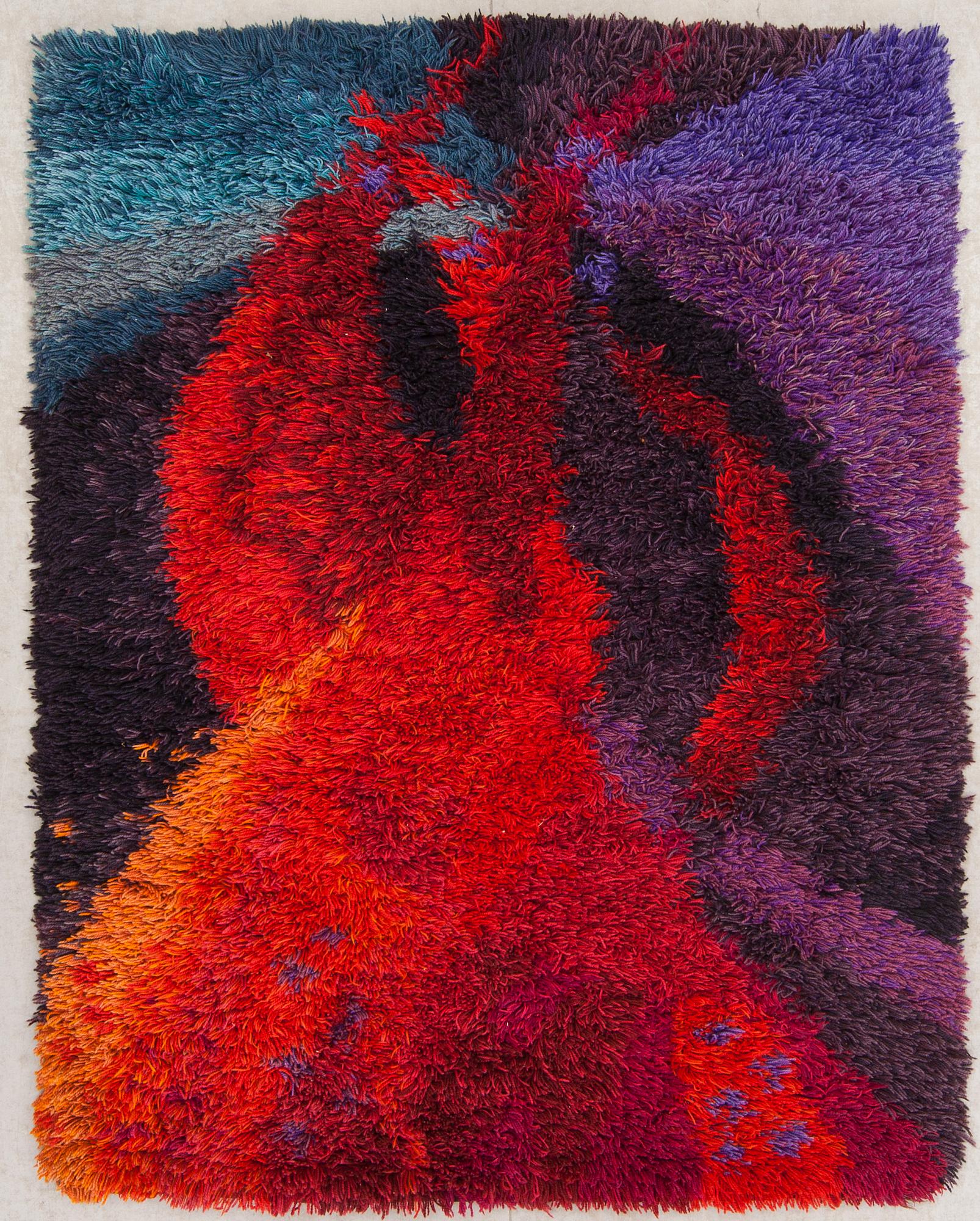 MATTA, rya, Borgs fabriker, Lund, 1960-tal. Ca 175 X 134cm.