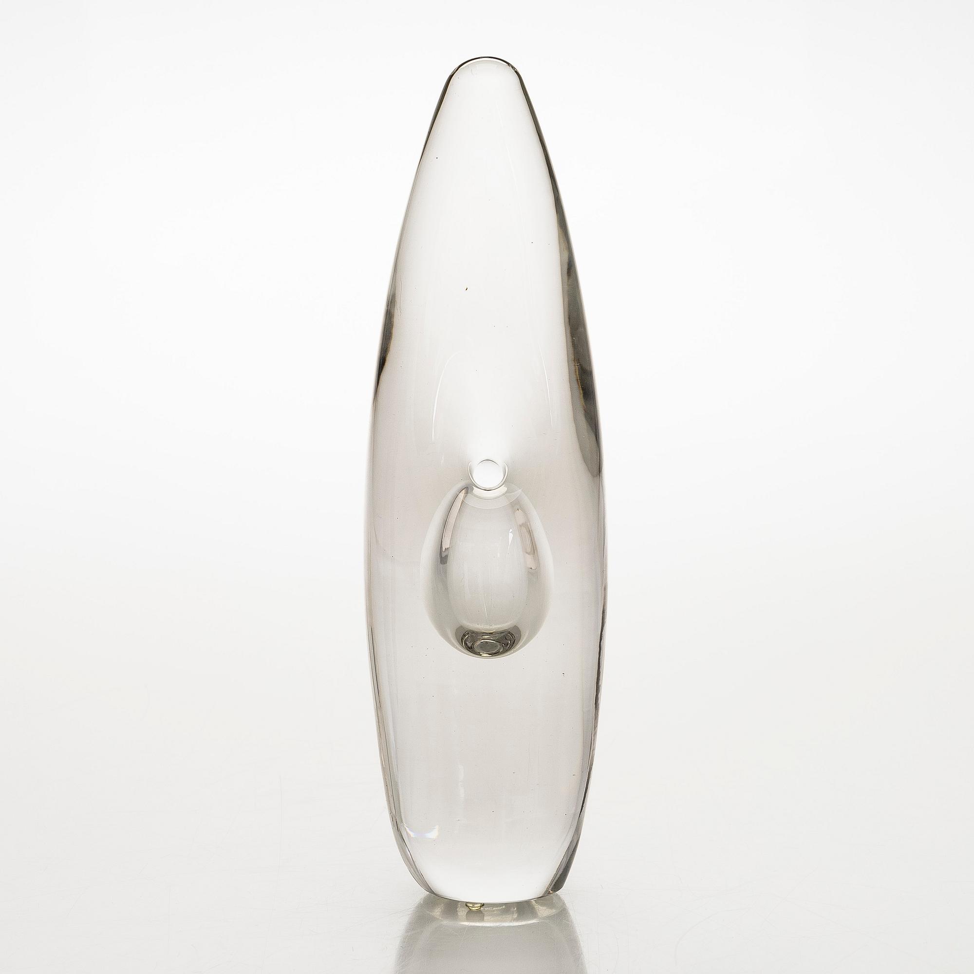 Timo Sarpaneva, skulptur, "Orkidé", signerad Timo Sarpaneva Iittala -58.