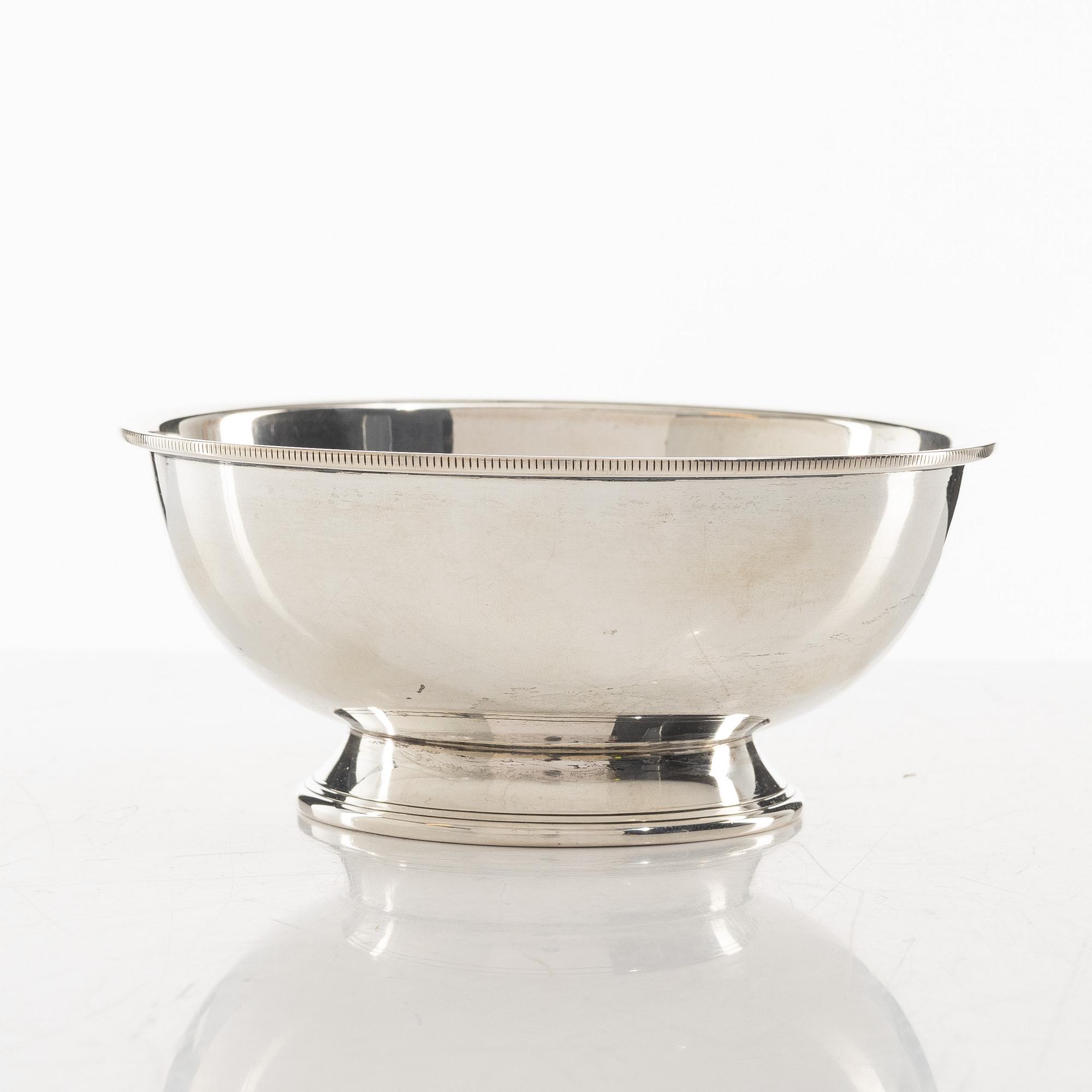 W.A. Bolin, A Swedish silver bowl, marks of W.A. Bolin, Stockholm 1945.