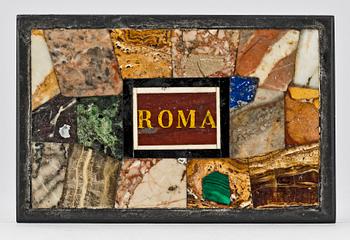 BREVPRESS, pietra dura, Rom, Italien, 1800-tal.