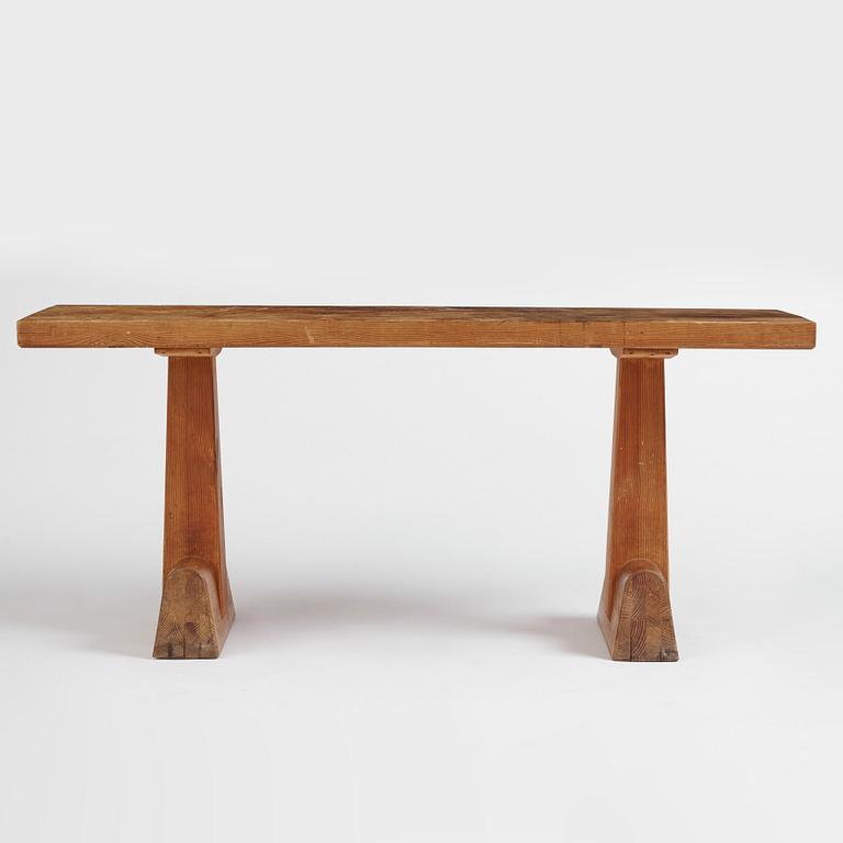 Axel Einar Hjorth, an "Utö" stained pine table, Nordiska Kompaniet 1930s.