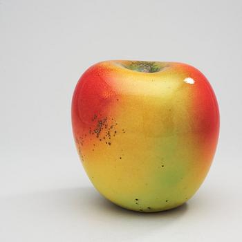 A Hans Hedberg faience apple, Biot, France.