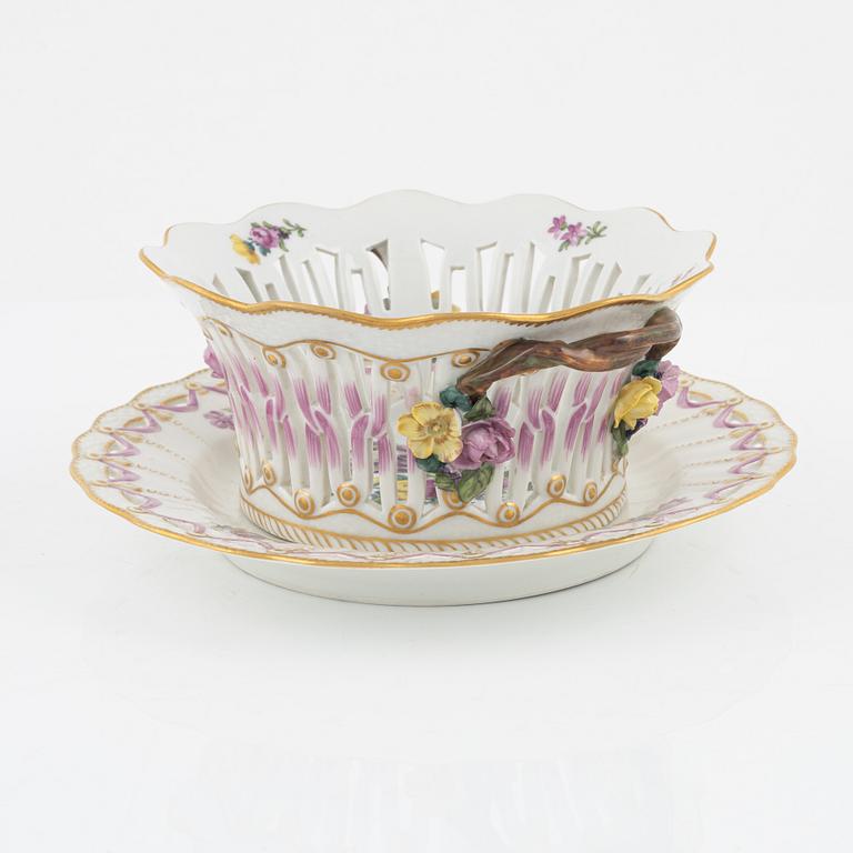 A porcelain bowl with saucer, Royal Copenhagen, Denmark.