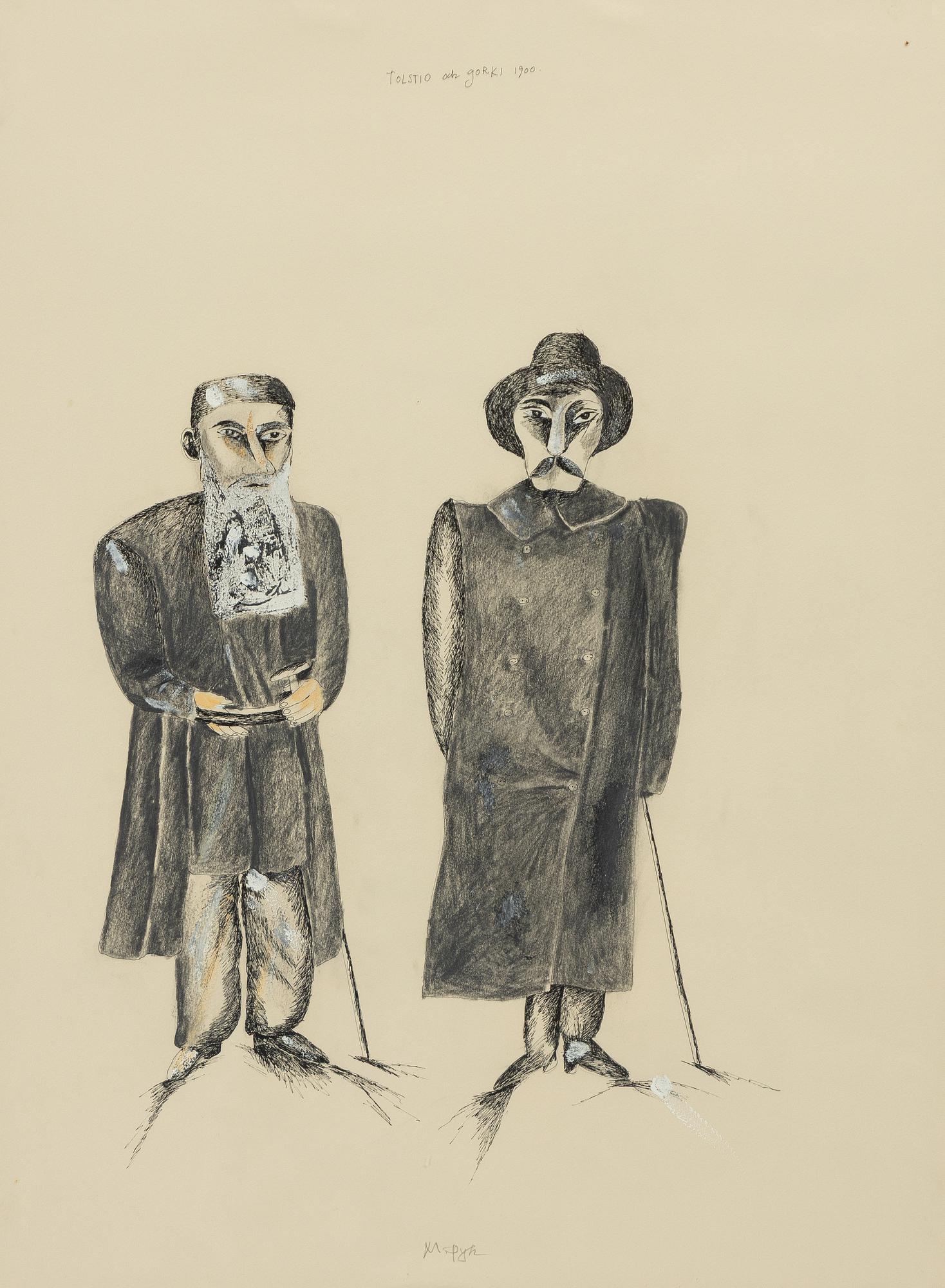 Madeleine Pyk, "Tolstio och Gorki 1900".