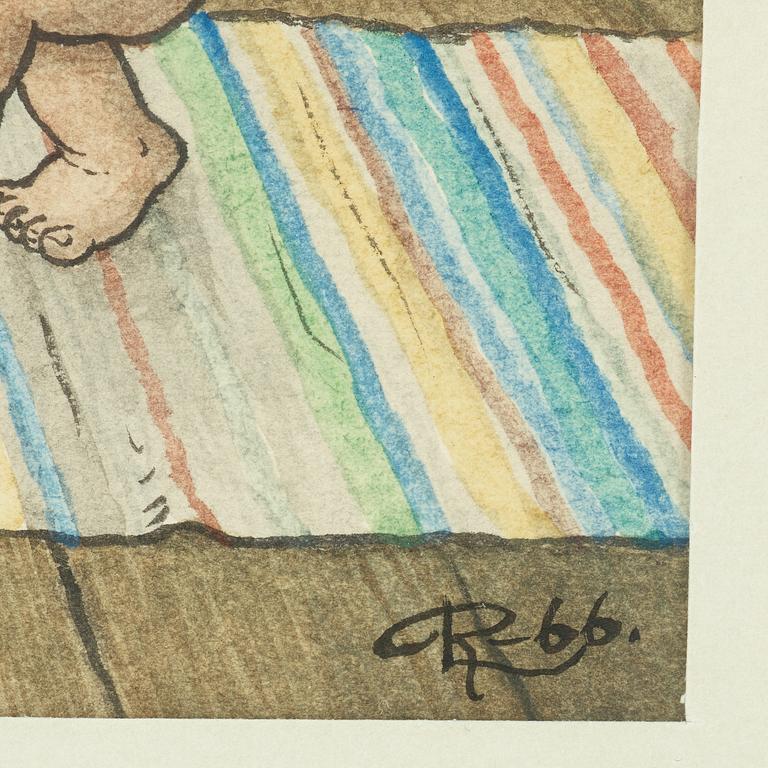 ROLF LIDBERG, water color. Signed and dated -66.