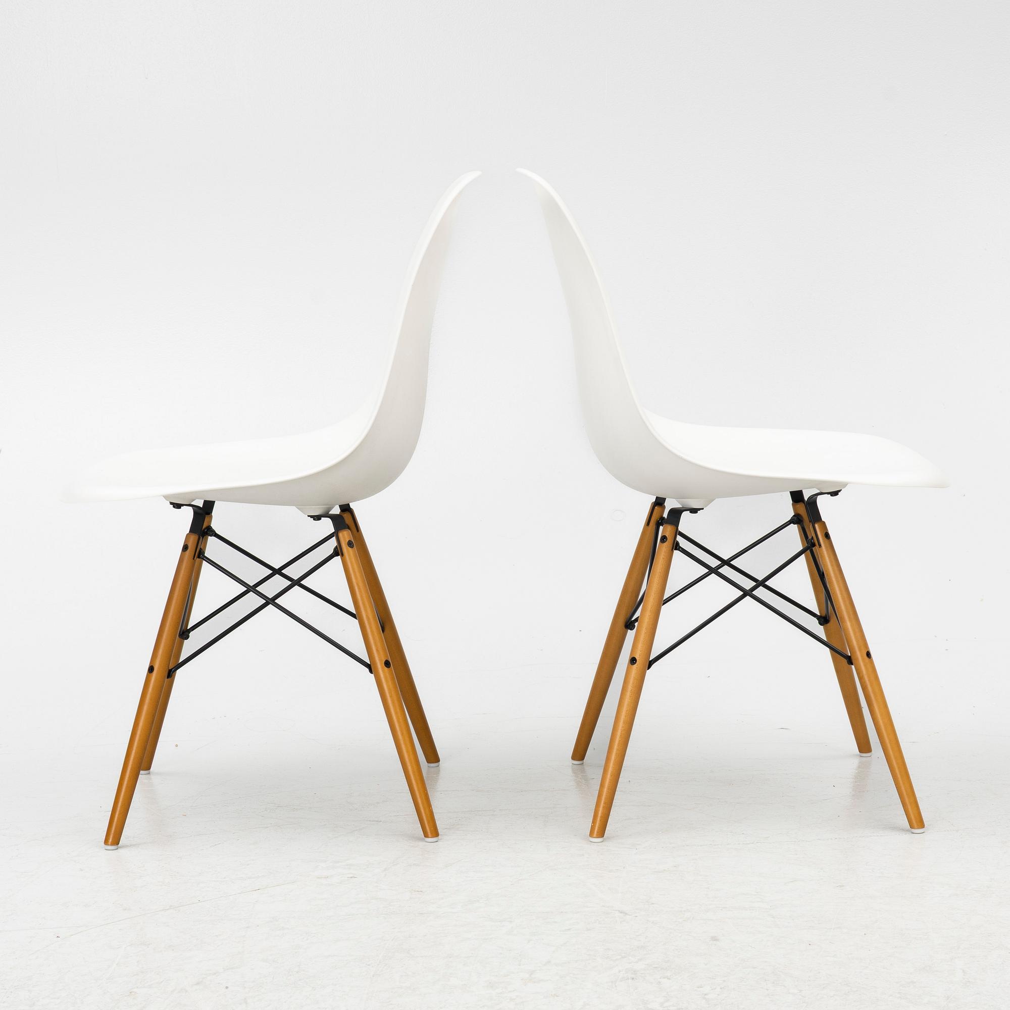 Charles & Ray Eames, Stolar, 6 st, "Plastic chair DSW", Vitra 2012-2013.