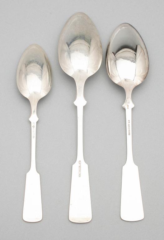 SKEDAR, 6+4+1, silver, "Snäckmodell", Finland 1930-50-tal. Tot ca 490 gram.