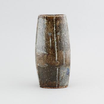 Unique chamotte stoneware vase  by CARL-HARRY STÅLHANE, Rörstrand, signed and dated -63.