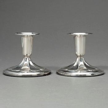 LJUSSTAKAR, ett par, silver, Ceson, Göteborg, 1959.