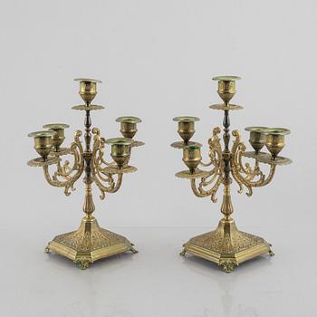 Candelabra, a pair, late 19th Century.