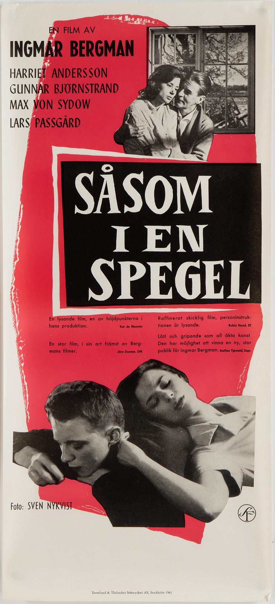 Four Ingmar bergman movie posters, SF Svensk Filmindustri.
