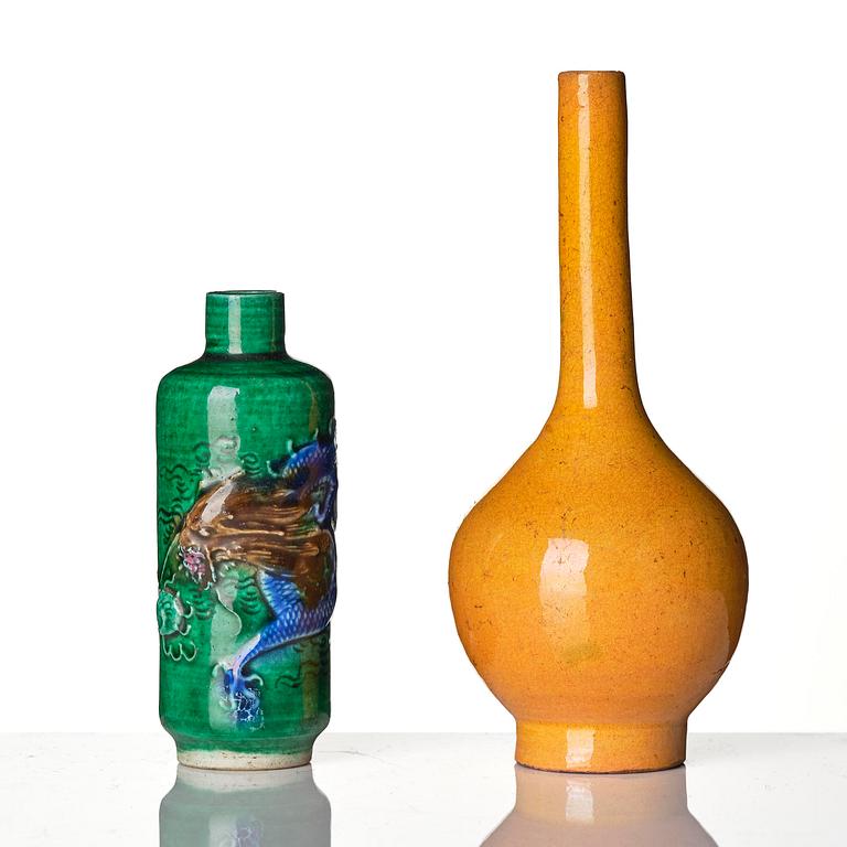 A group of four monochromes, Qing dynasty, 18/19th century.