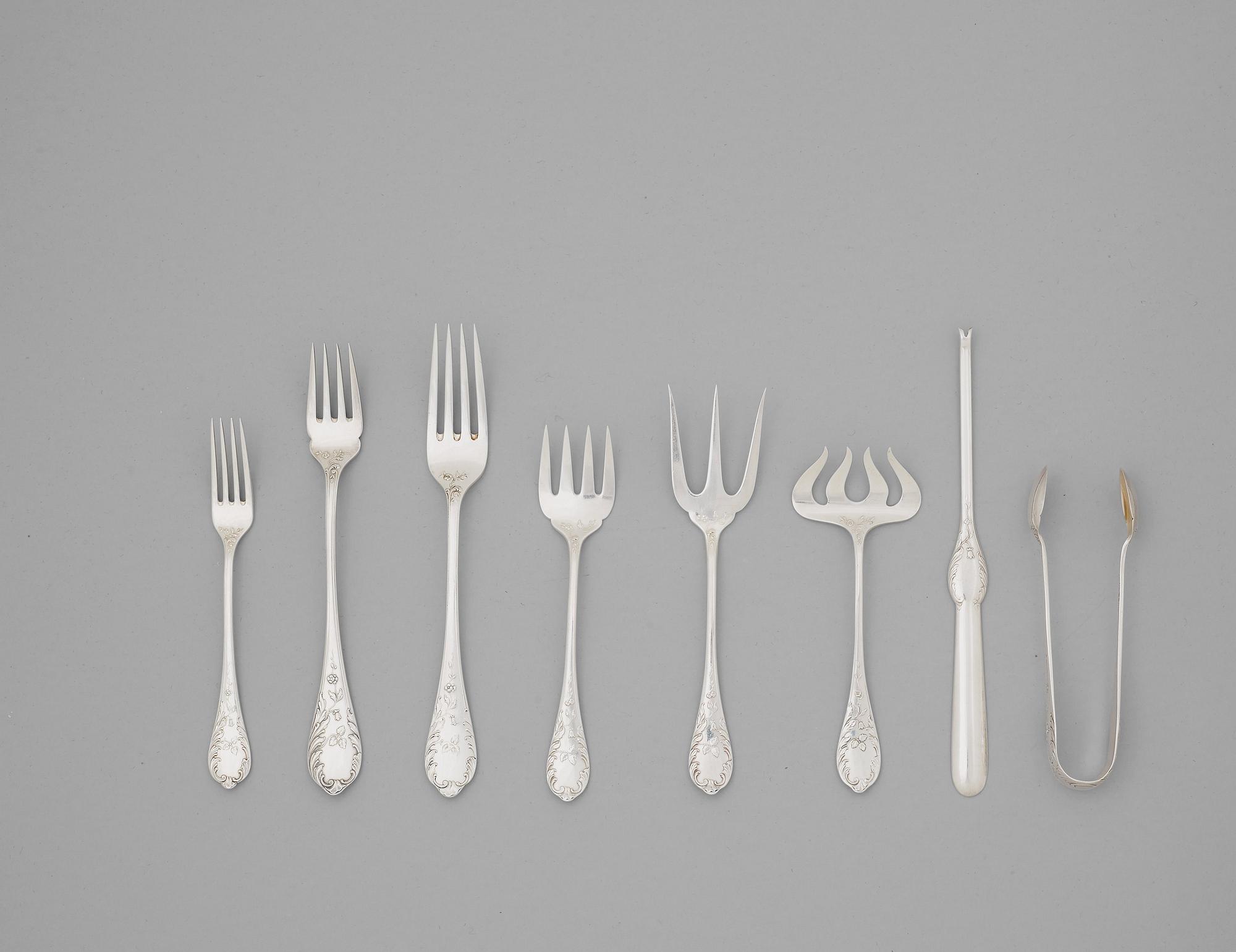 WA Bolin, bestickuppsättning modell "C", 181 delar, silver, Stockholm  1918-1938.