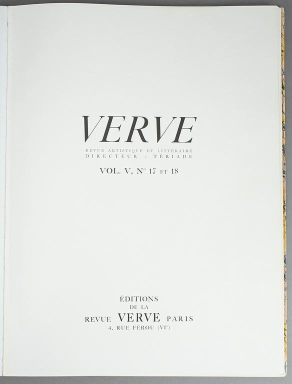 BOK, "P. Bonnard", Verve, Vol. V No. 17-18, Paris, 1947.
