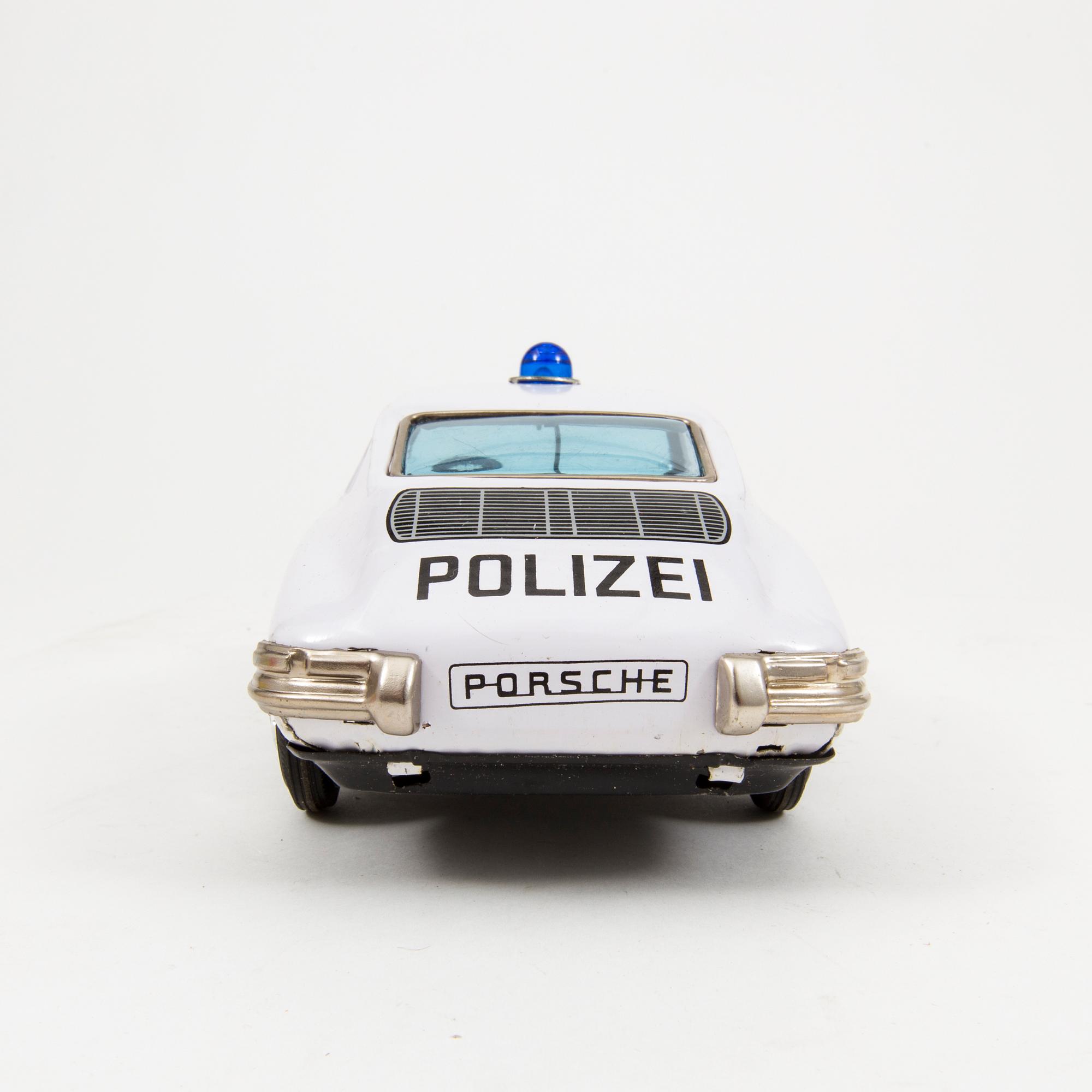 A tinplate Bandai "Porsche Polizei", Japan, 1960s.