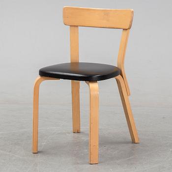 Alvar Aalto, a model 69 birch chair, Artek, Finland.