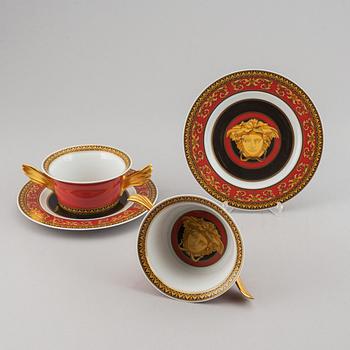 A set of eight parts of a dinner service, 'Medusa', Versace, Rosenthal.