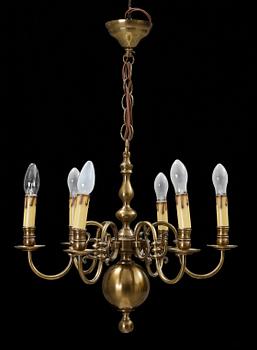 LJUSKRONOR, mässing, Barockstil.