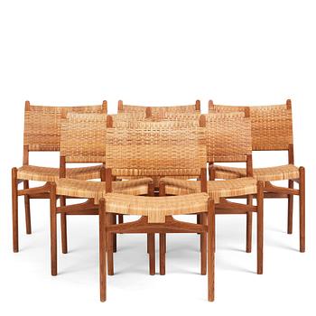 Hans J. Wegner, a set of six 'CH31' chairs, Carl Hansen & Son, Denmark 1950s.