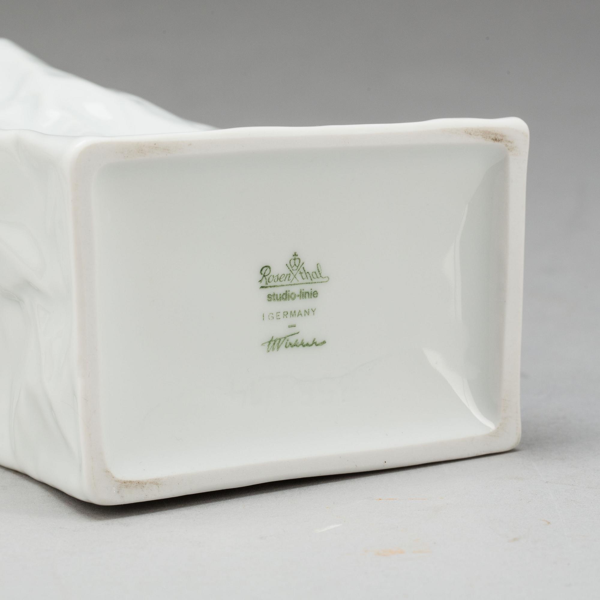 VAS, porslin. Rosenthal, studio-linie. Wirkkala.