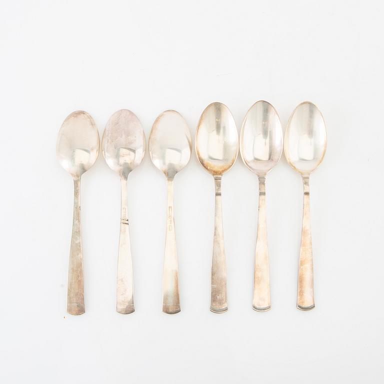 Jacob Ängman, bestick 18 dlr "Rosenholm" silver, GAB Stockholm 1959-1965.