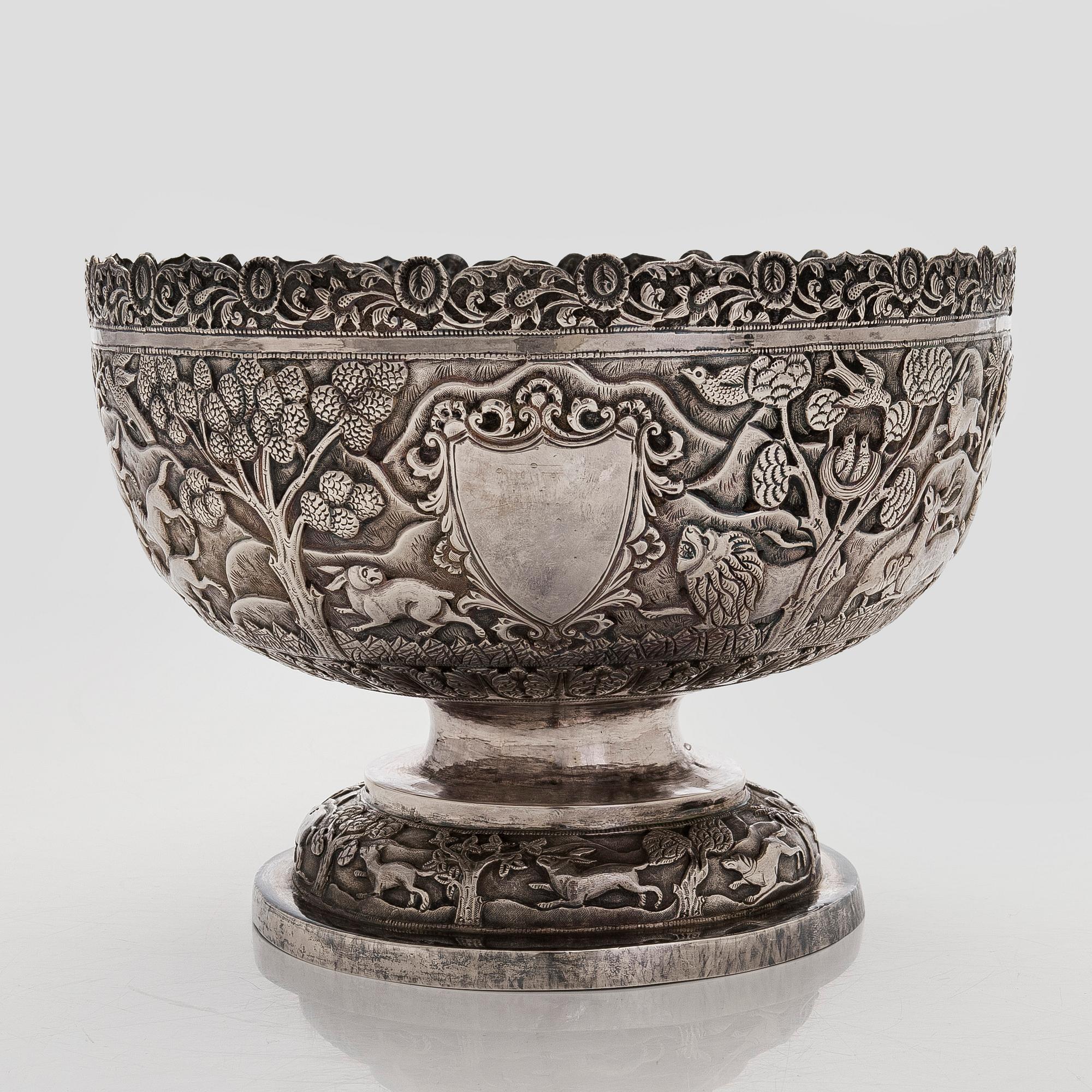 A silver bowl, Cambodia.