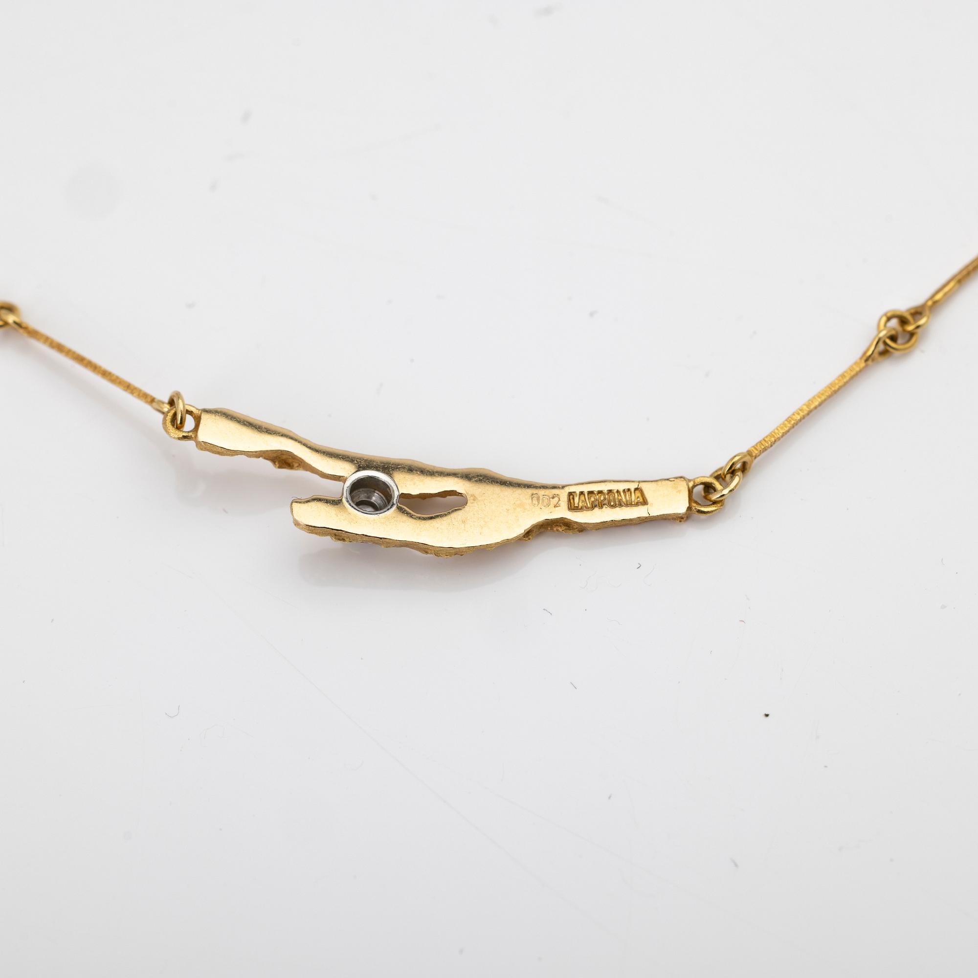 Björn Weckström, Collier, "Diamantknopp", 18K guld, diamant, Lapponia.