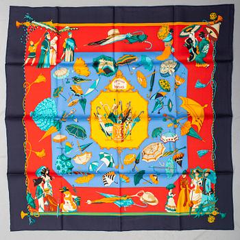 HERMÈS, scarf, "Ombrelles et Parapluies".