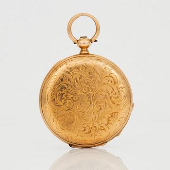 466F. A early 20th century gold pocket watch, Echappement.