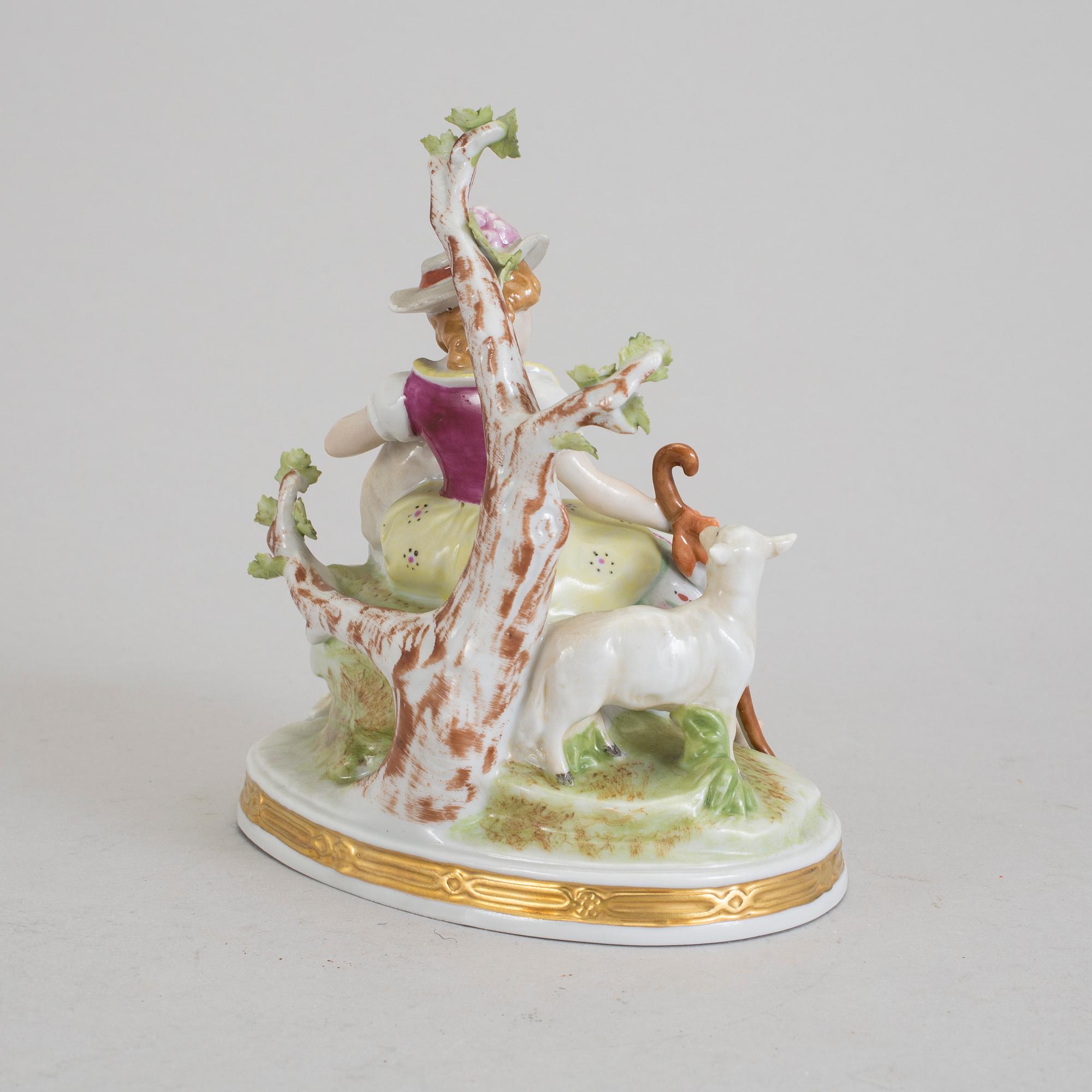 FIGURIN, porslin, Scheibe Alsbach, Tyskland, tidigt 1900-tal.